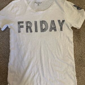 J. Crew Factory White 'Friday' Tee